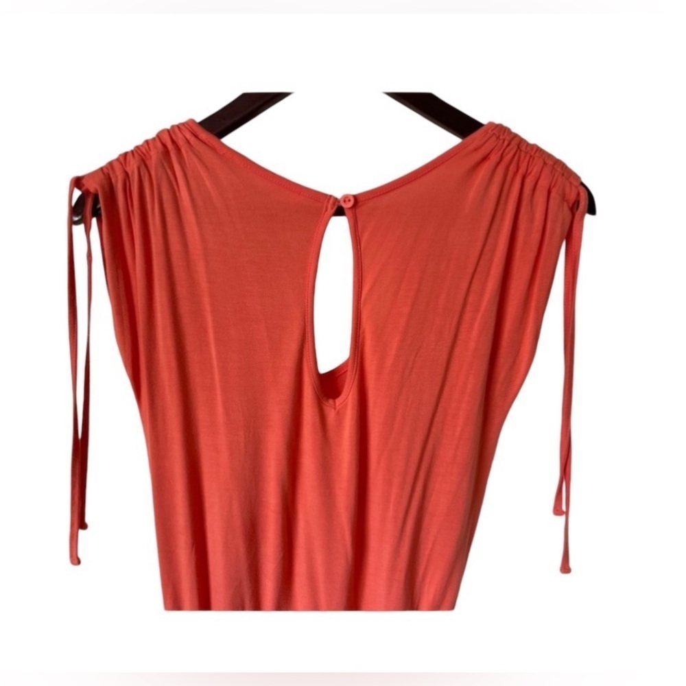 La Vie En Rose women's sleeveless romper with pockets size XS salmon orange - Picture 7 of 9